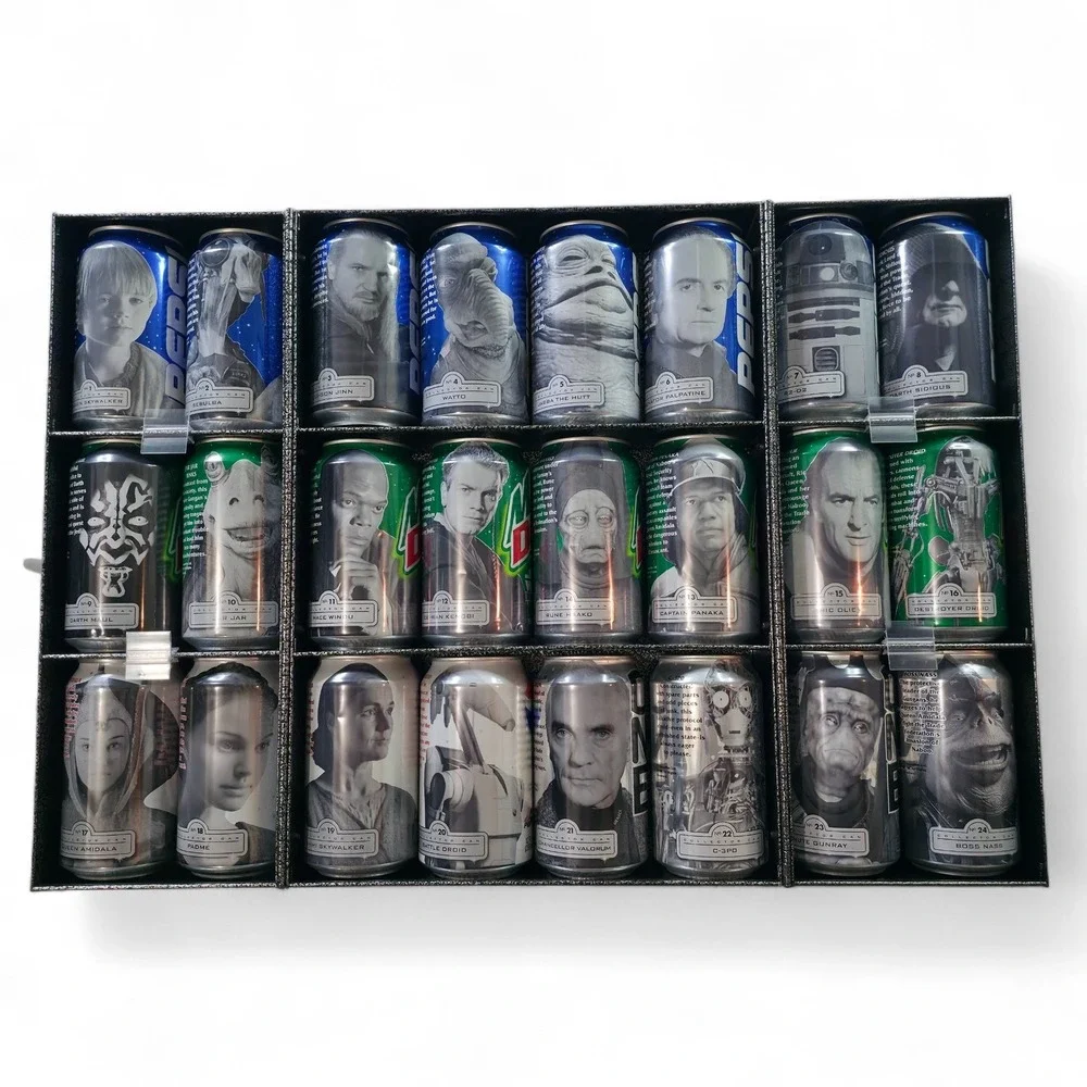 Star Wars Episode I Pepsi Collector Can Set Retro 1999 Naboo Fighter Metal Box